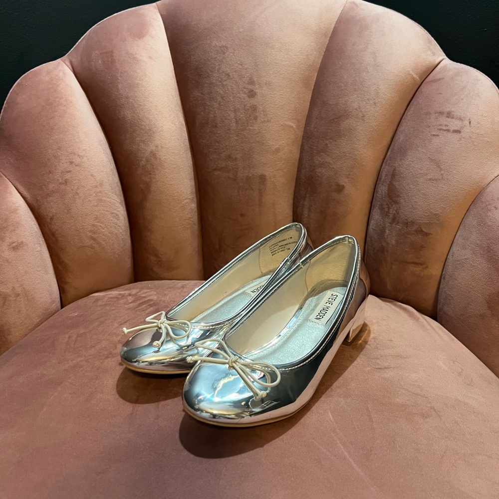 Steve Madden Silver Cherish Ballet Pump